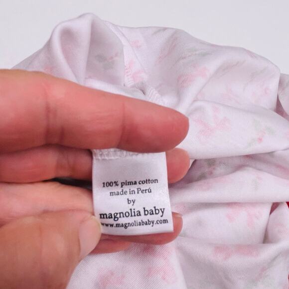 NWT Magnolia Baby 12M Chloe's Classic Ruffle Dress in Holly & Bows - Picture 4 of 4